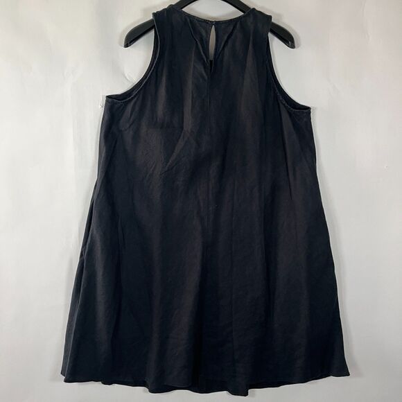 Lands' End Linen Dress XL 18 Sleeveless Shift Resort Beachy Lagenlook Minimal - Picture 6 of 9